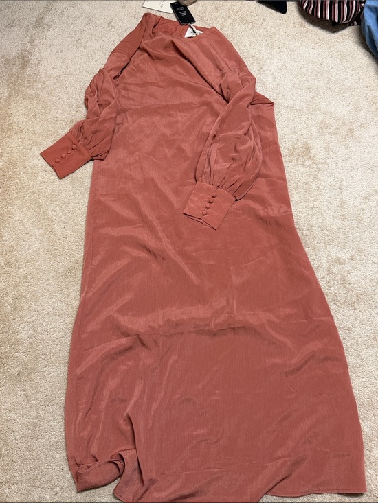 Dresses & Skirts - Veiled Women’s Long Sleeve Dress in Terracotta